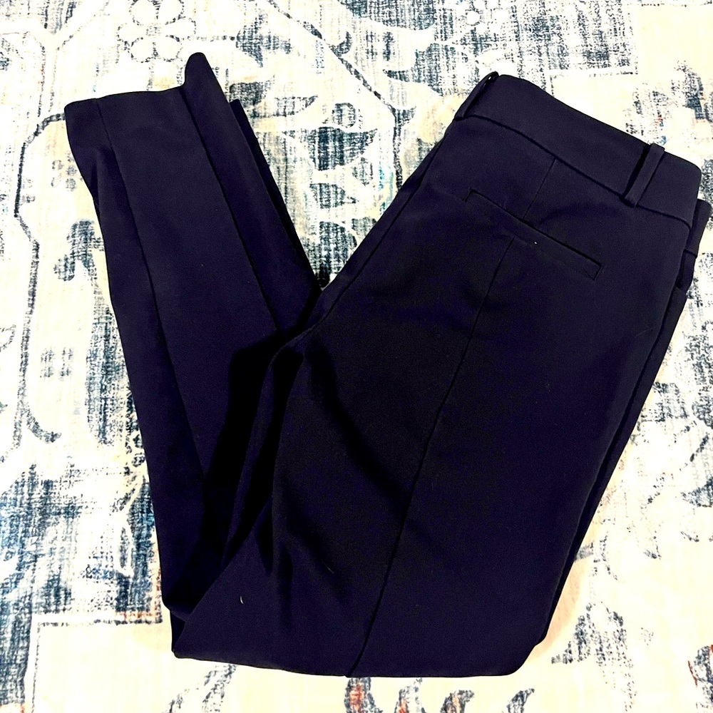 LOFT Marisa Fit Skinny Ankle Pants Petite Navy Blue
